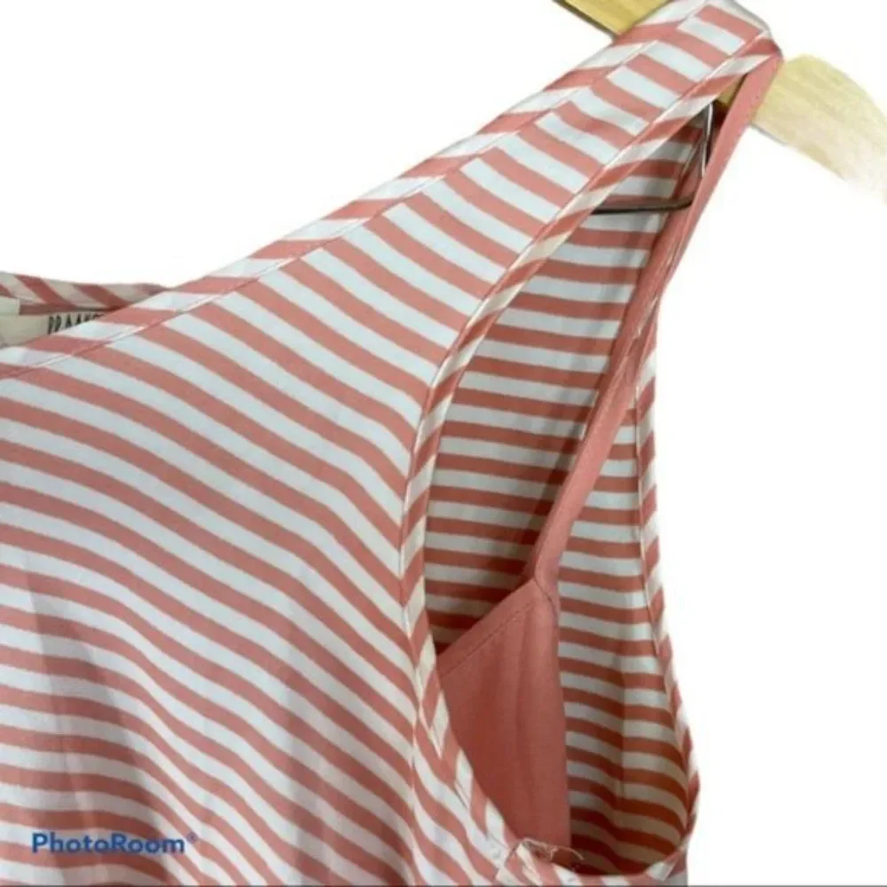BB DAKOTA striped coral 2 in 1 tank shift summer dress - Picture 5 of 8